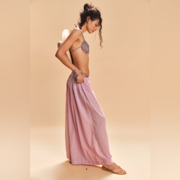 Free People Pants - Free-est by Free People Rising Sun Wide-Leg Pants ~ Dawn Mauve